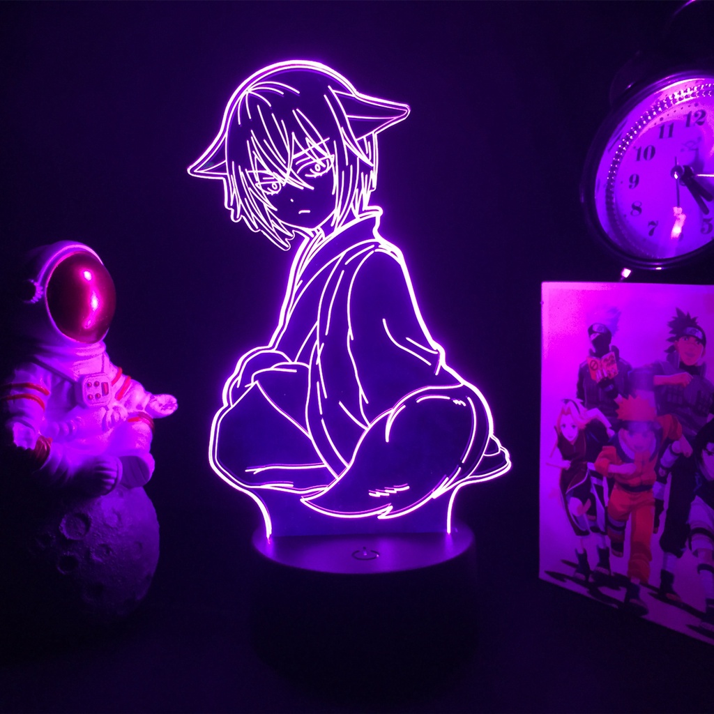 Anime Kamisama Hajimemashita Tomoe Luminária LED 3D Noturna Presente e Decoração