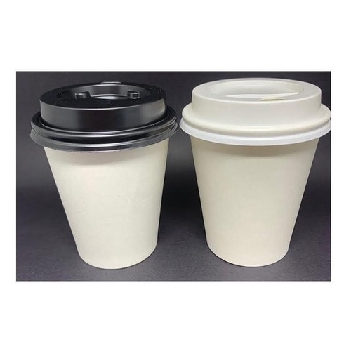 100un Copo De 190ml Em Papel Ecologico Biodegradável C/tampa em Oferta na Shopee