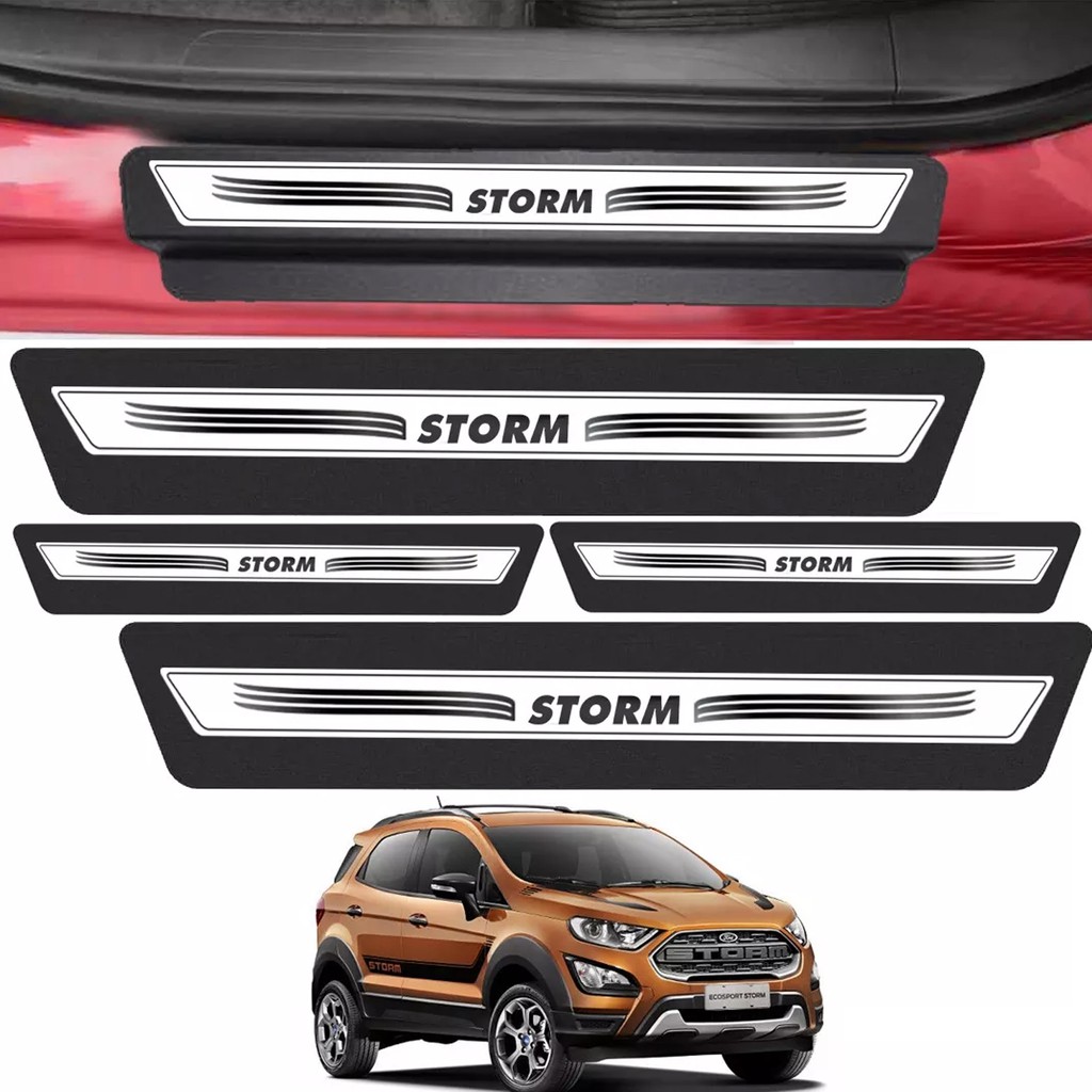 Kit 8 Peças Adesivo Soleira Porta Ecosport Storm 2019- Prata !!!! !!! Aproveite!