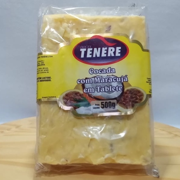 Cocada com Maracujá em Tablete Tenere - 500g