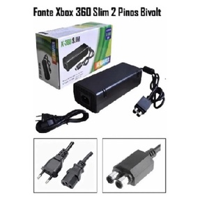 Fonte Para Xbox X360 2 Pinos Video Game Bivolt