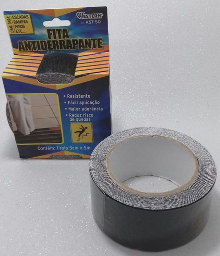 *3 metros Fita Antiderrapante 5 cm Largura, adesivo p/ Pisos, escadas, rampas, banheiros e etc..