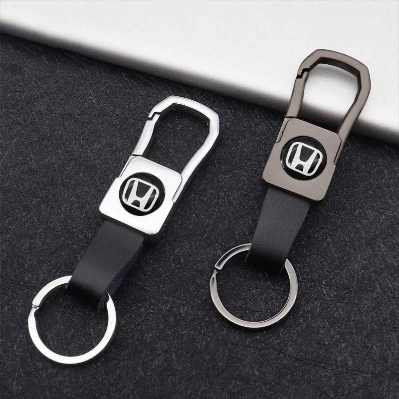 Chaveiro Para Carro Com O Logotipo Do De Autopeças Portátil Em Couro Metálico Adequado HONDA-Fit CIVIC Accord HR-V CR Odyssey S660 Ridgeline Passport Pilot Freed