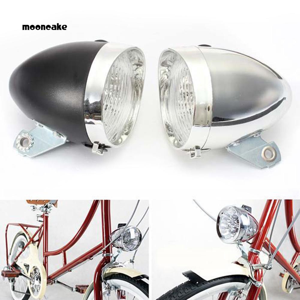 ☼ Mooncake 3 LED 2 Modos De Bicicleta Luz Frontal Lâmpada Farol Lanterna Vintage