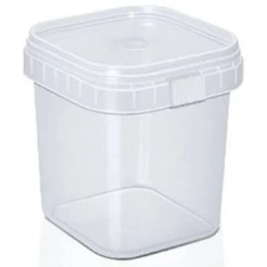 Pote com Lacre Quadrado 500ml (10 unidades) ideal para bolo no pote - Plastilânia