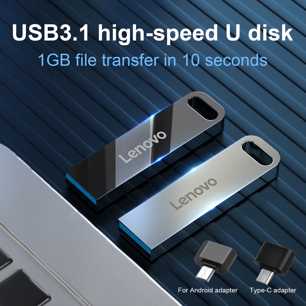 Lenovo Pen drive USB De metal 512GB/1TB/2TB À Prova D'água