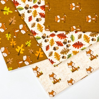 Tecido Tricoline Raposinha 50cm x 1.50 m - Patchwork / Artesanato 100% Algodão