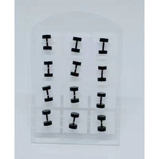 Argador preto plastico acrílico 1mm 2mm piercing cartela 12 unidades expansor brinco unissex em Oferta na Shopee