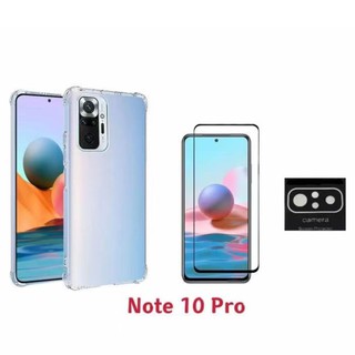 Capa Capinha Case Air Bag Xiaomi Redmi Note 10 Pro Tela 6.67 + Pelicula DE Vidro 3D+Pelicula Camera 3D