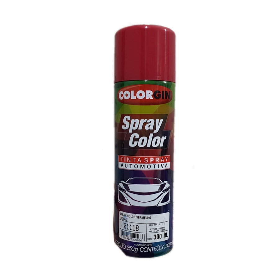 Spray Automotivo Colorgin Vermelho Royal | Shopee Brasil