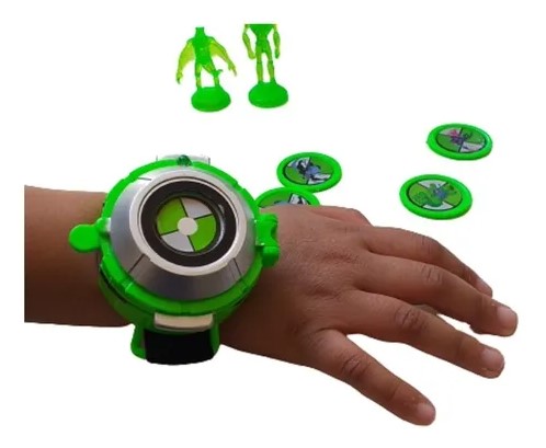 Relógio Ben 10 Lançador Luzes E Som 4 Bonecos Omnitrix Ben10 - Envio imediato