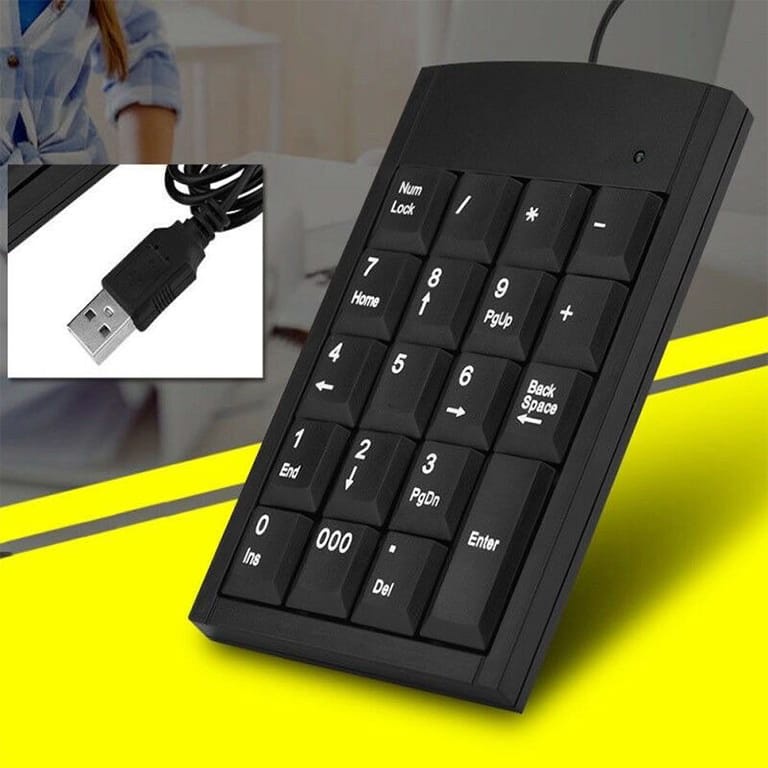 Mini Teclado Digital Numerais Com Números (Flor) 18 Teclas Usb Para Mac