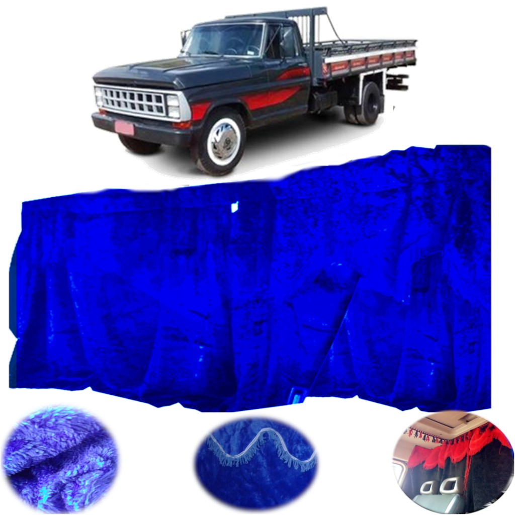 Jogo Cortina de Chinil Frente e Traseira Ford F1000 F4000 F350