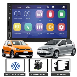 Central Multimídia 2 Din VW Fox CrossFox SpaceFox +Câmera Ré