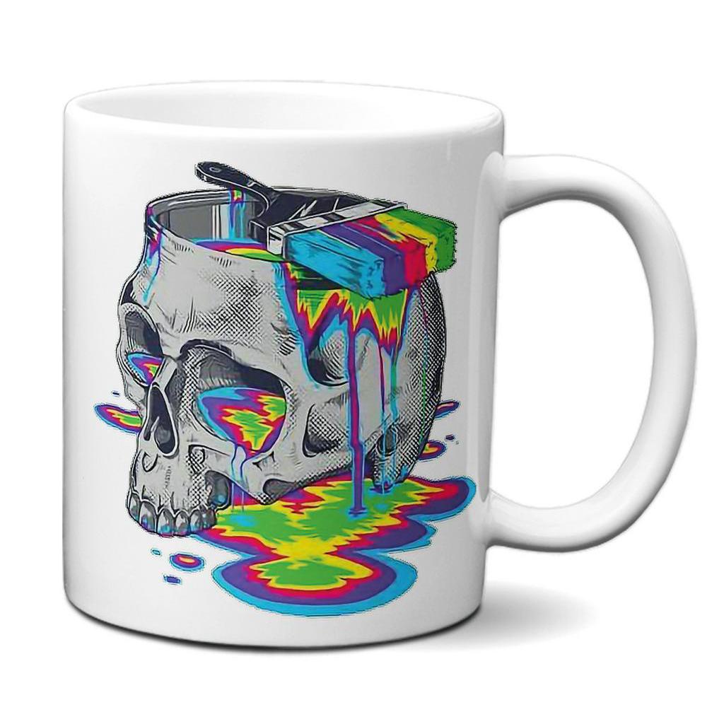 Xícara Caveira Psicodélica LSD Xicara Criativa Personalizada