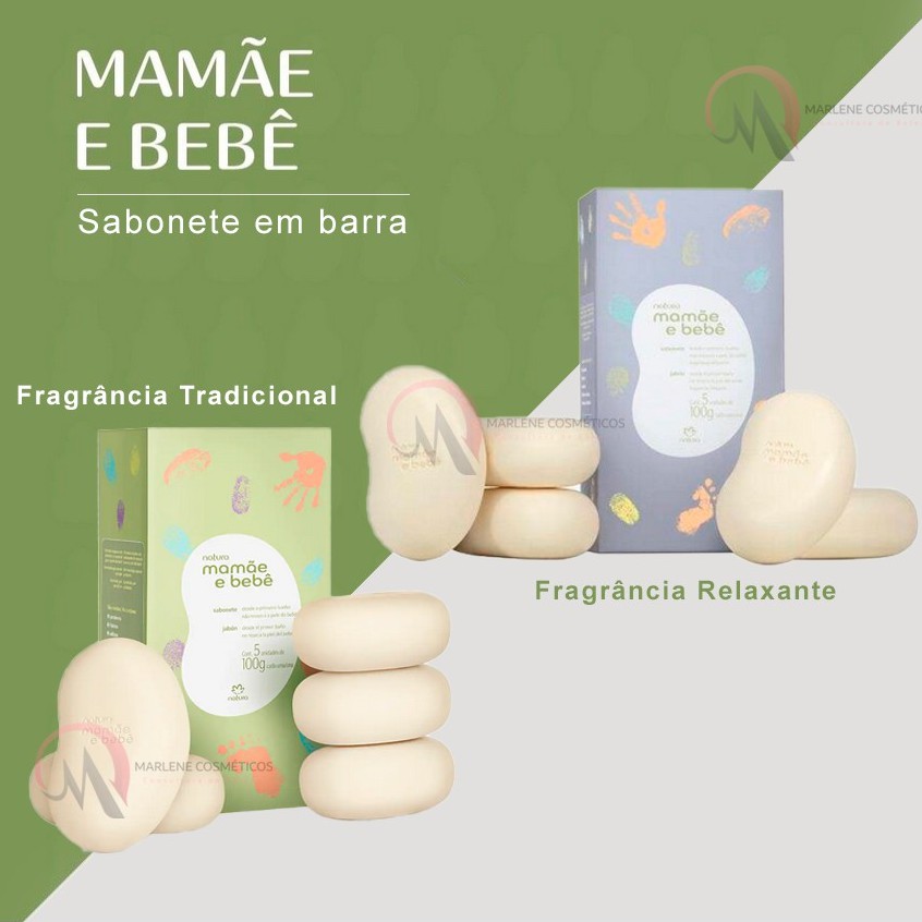 Sabonete Em Barra Mamae E Bebe 5x100g Natura Linha Tradicional E Relaxante Shopee Brasil