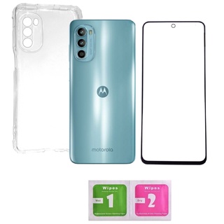 Capa Capinha Case Moto G52 Transparente Anti-Impacto + Película 3D