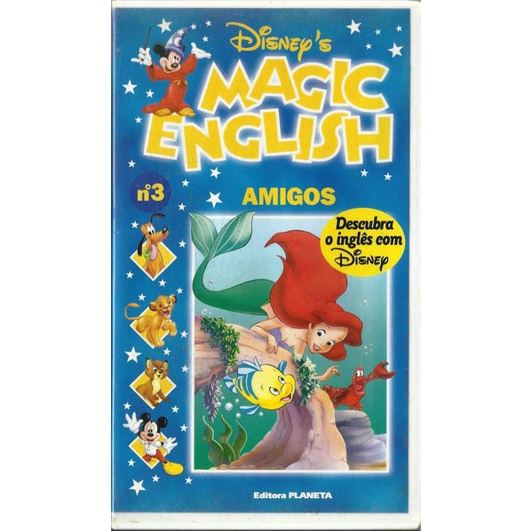 100 Fvc- Fita de VHS Original- Didático 1996- Disney Magic English Nº. 03- Amigos- Vídeo