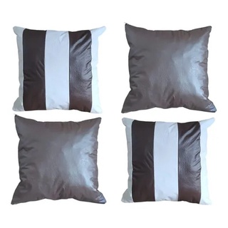 Capas de Almofada 40x40 Couro Ecológico Moderno Estilo Barroco