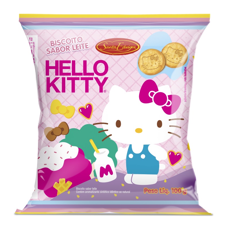 Biscoito Bolacha Hello Kitty 100g Leite Santa Edwiges Shopee Brasil