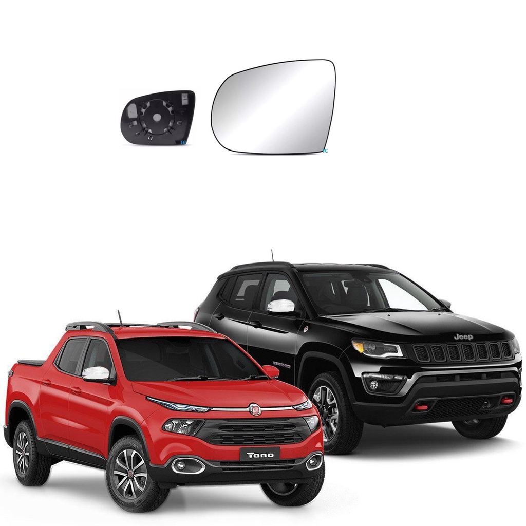 Lente Retrovisor Original Fiat Toro Compass Todos Esquerdo