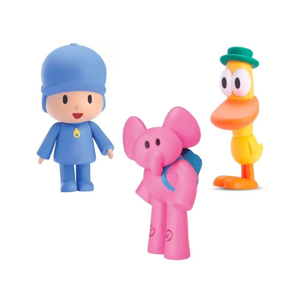 KIT 3 BONECOS DA TURMA POCOYO EM VINIL ATOXICO CARDOSO TOYS | Shopee Brasil