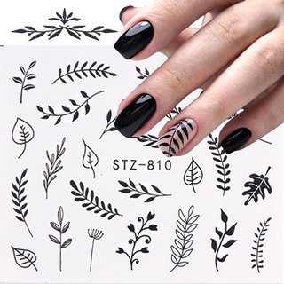 Popular Decalques De Unhas De Vinha De Folha Adesivos De Água