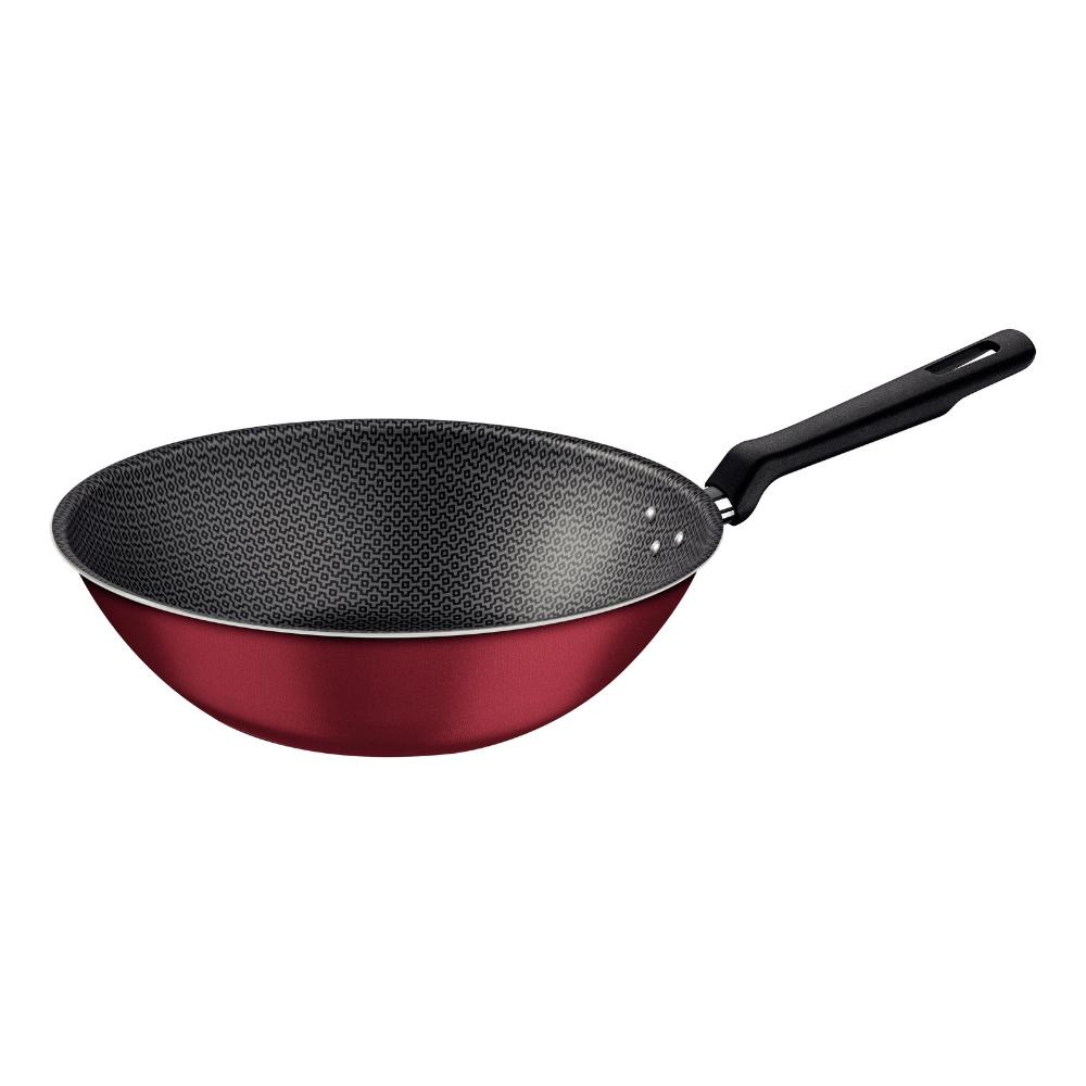 Wok Tramontina  28 cm Loreto em Alumínio com Revestimento Starflon Max Vermelho 3,6 L em Oferta na Shopee