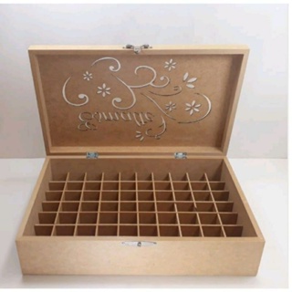 Caixa porta Esmaltes 70 lugares MDF cru para manicure e pedicure. em Oferta na Shopee
