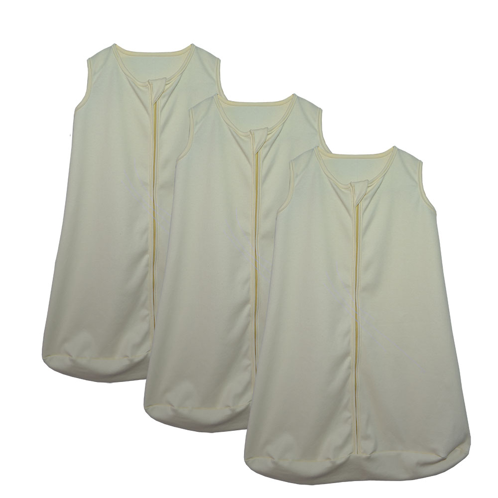 Kit 3 Saco de Dormir Bebê Amarelo Enxoval Pijama 100% Algodão