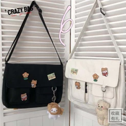 【 Crazy Bag 】 Japanese Harajuku Cute Retro Girl Messenger Lona Bolsa Estudantil Feminina
