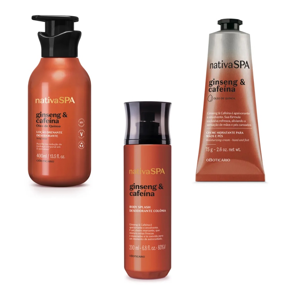 Linha Nativa SPA Ginseng e Cafeína O Boticário | Shopee Brasil