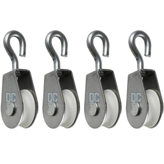 Roldana 2cm em Metal Branca Com Olhal Suporta Até 30kg Para Varal e Adaptações ** em Oferta na Shopee