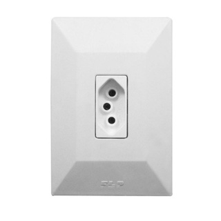 Tomada 10A/20A Interruptor/Apagador Three Way/Paralelo Plafon Soquete Placa Cega 4x2 Branco Dubai Sem Parafuso