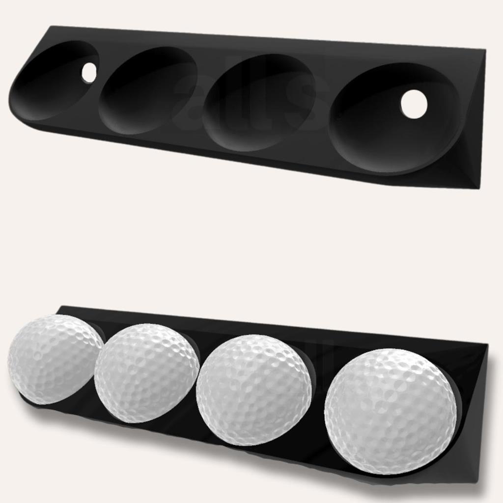 Expositor Suporte Bola De Golf Decoracao Golfers 4 Bolinhas
