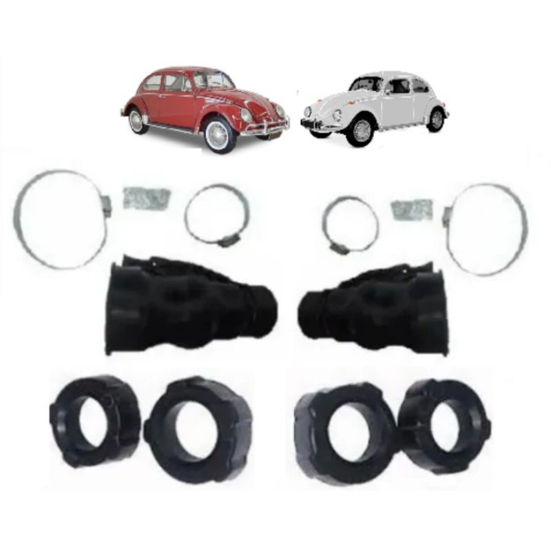 4 borrachas facao 2 coifas do seminário eixo trás fusca bras vt Tl kombi 1500