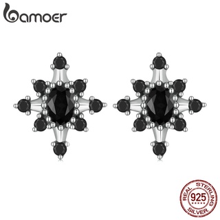 Brincos Bamoer 925 Prata Estrela Pinos Moda Joias Para Mulheres Homens Presentes