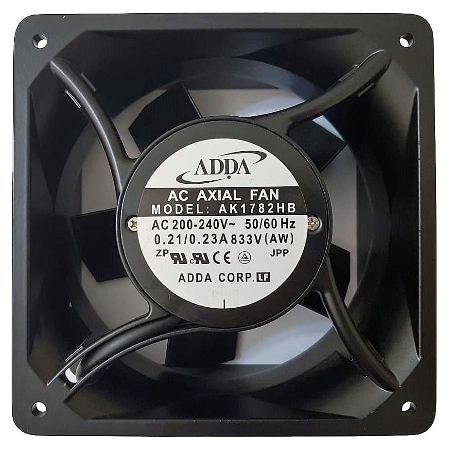 Ventilador Cooler Fan 176mmx176mmx89mm Ball Aluminio 450 CFM 3200 RPM 230v Gabinete Industrial Rack Servidor