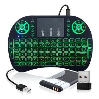 Mini Teclado Controle Sem Fio Para Smart Tv Tv Box Pc Iluminado Otimo Fang