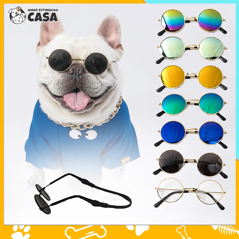 Óculos Para Gatos Animais De Estimação Legal Redondos Produto Cachorro Pequeno De Sol Fotografia Acessórios Pet