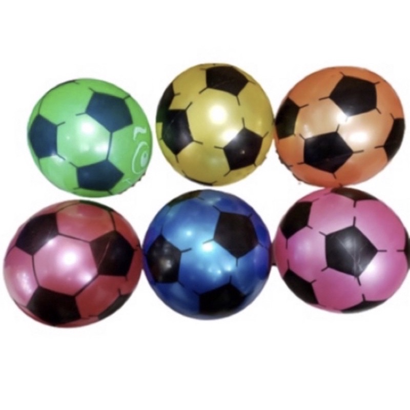 Kit 30 Bola de Futebol Colorida Leve Vinil / Cor Sortida