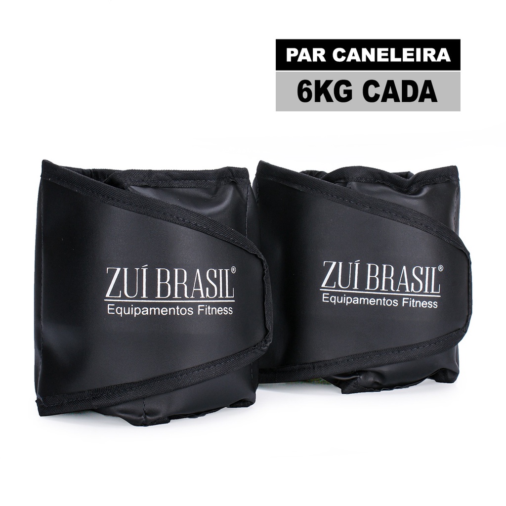 Par de Tornozeleira de Peso Caneleira 6kg Profissional Academia e Treino em Casa