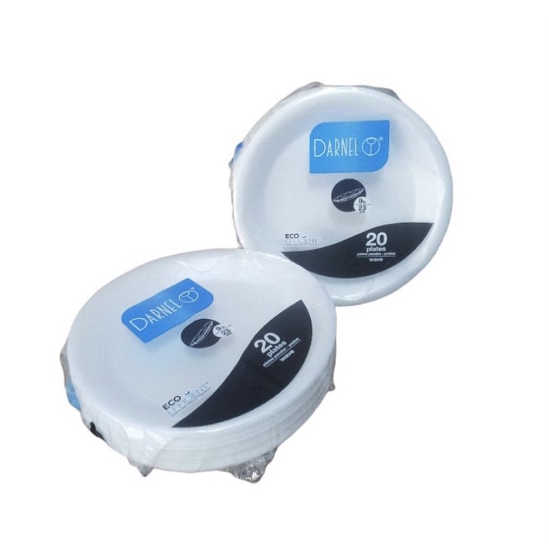 Prato Descartável Isopor para Refeição 23 CM com 20 Unidades darnel - Home & Living