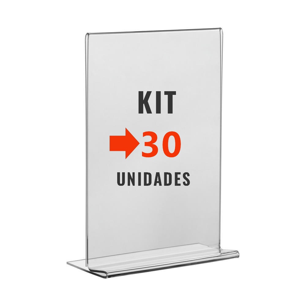 Kit com 30 Display Expositor Acrilico T 10x15cm Tamanho A6 de Mesa e Balcao para Cardapio Fotos Promocao Avisos Panfletos Qr Code em Oferta na Shopee