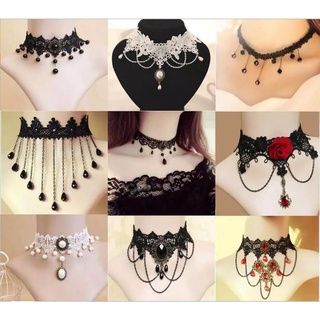 Gargantilha Choker Colar de Renda Brinco Veludo Pérola Noivas Camafeu chocker