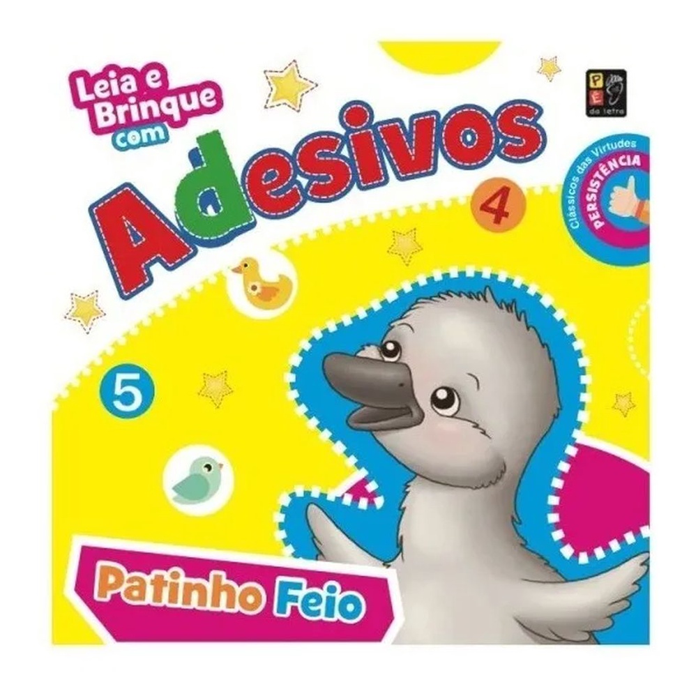 Livro Infantil Leia E Brinque Com Adesivos Patinho Feio