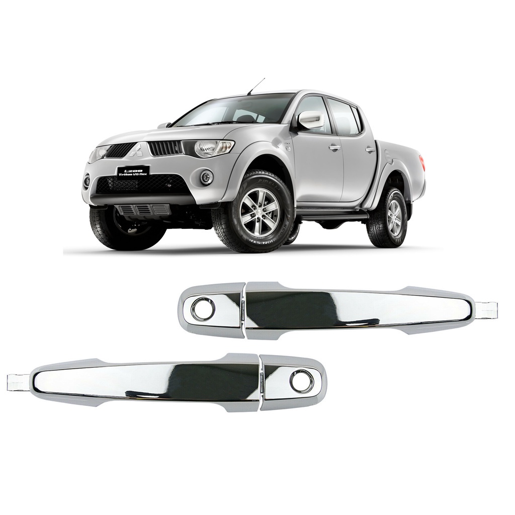 Par Maçanetas Puxador Trinco Fechadura Portas Dianteiras Mitsubishi L200 Triton 2008 2009 2010 2011 2012 2013 2014 2015