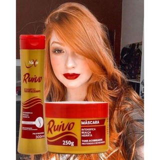 Ativador de Tons Ruivo(Shampoo 300ml E Máscara 250g) Naxos