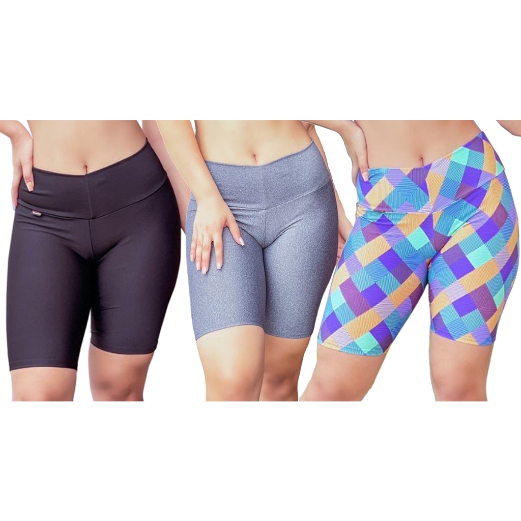 kit 3 short ciclista feminino atacado | Shopee Brasil