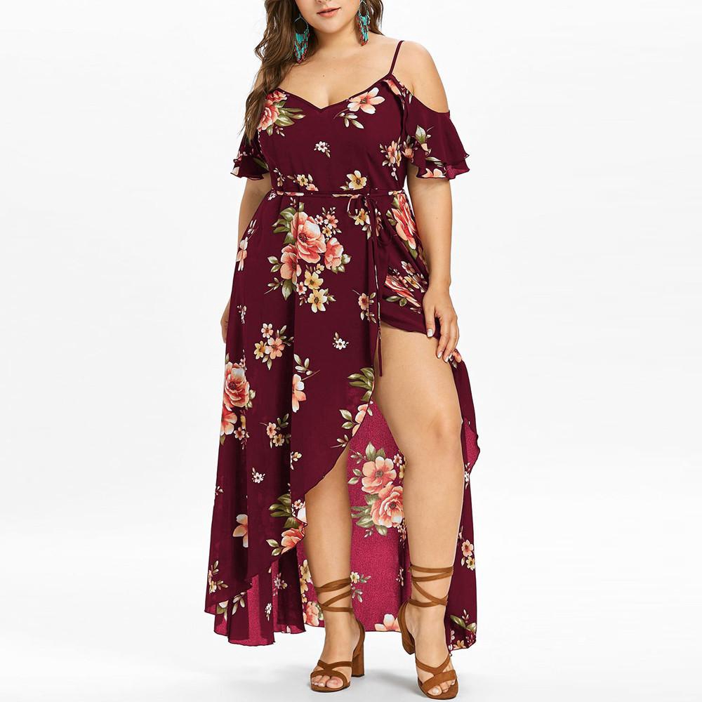 vestido plus size com ombro vazado